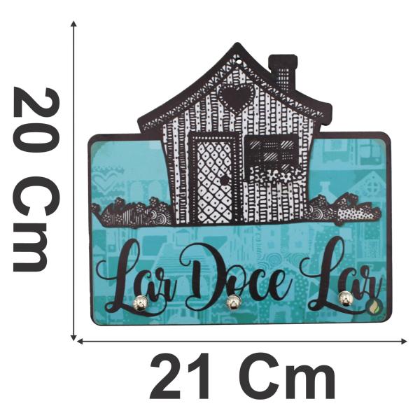 Porta Chaves Lar Doce Lar 20x21 Mdf