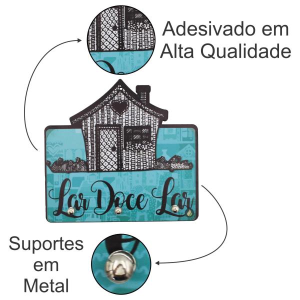 Porta Chaves Lar Doce Lar 20x21 Mdf