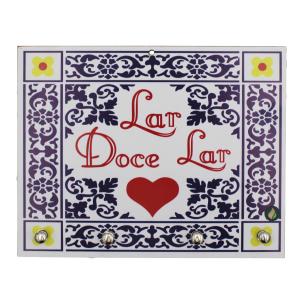 Porta Chaves Lar Doce Lar 22x17cm Mdf