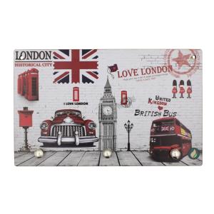 Porta Chaves London 12x20cm Mdf