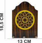 Porta Chaves Mandala amarelo