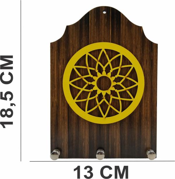 Porta Chaves Mandala amarelo