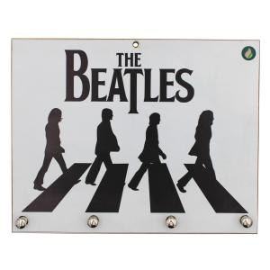 Porta Chaves The Beatles Branco 22X17CM Mdf