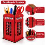 Porta Lápis Cabine Telefonica  Mdf 
