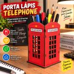 Porta Lápis Cabine Telefonica  Mdf 
