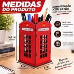 Porta Lápis Cabine Telefonica  Mdf 