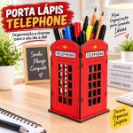 Porta Lápis Cabine Telefonica  Mdf 