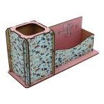 Porta Lápis/ Cartão Decoração Cachorrinho 24X8X11,5CM Mdf 