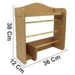 Porta rolo triplo e condimentos - Parede em MDF + 6 potes para condimentos porta temperos