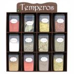 Porta tempero prateleira organizadora em MDF decorado - 12 Potes - Condimentos Mantimentos Original