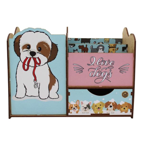 Porta Treco Organizador Cachorrinho Mdf 