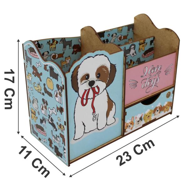 Porta Treco Organizador Cachorrinho Mdf 