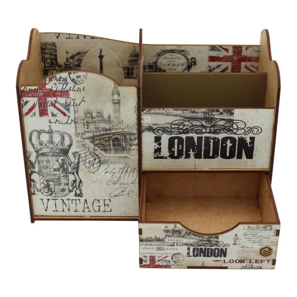 Porta Treco Organizador Londres Com Gaveta   Mdf 