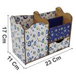 Porta Treco Organizador Olho Grego Com Gaveta   Mdf 