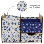 Porta Treco Organizador Olho Grego Com Gaveta   Mdf 