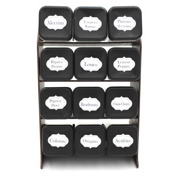 PRATELEIRA PORTA TEMPERO PINTADO C/12 POTES PRATELEIRA PORTA TEMPERO PINTADO C/12 POTES