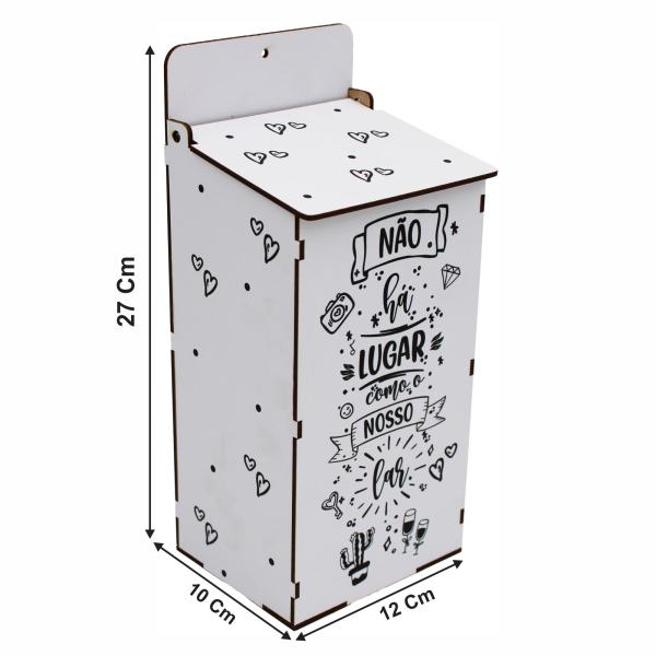 Puxa saco Adesiv. Branco Nosso Lar 12x10x27cm  Puxa saco Adesiv. Branco Nosso Lar 12x10x27cm