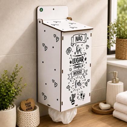 Puxa-Saco Adesivado Branco Nosso Lar 12x10x27 cm