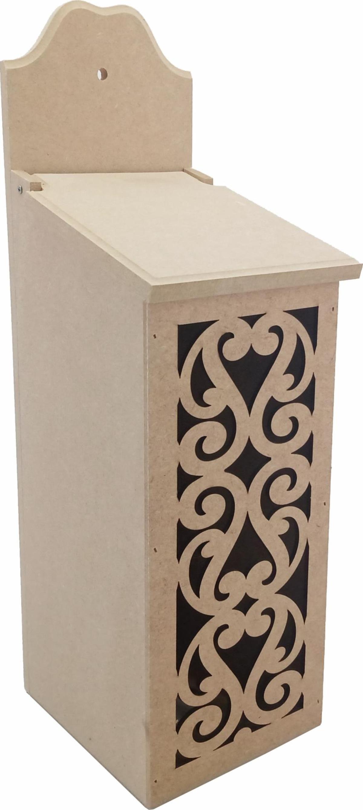 Puxa Saco Arabesco 11X12X37cm Mdf Crú