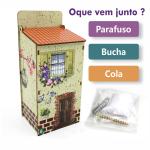 Puxa Saco de Parede Porta Sacolas Organizador Cozinha Casinha em MDF Decorativo