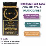 Puxa Saco Decorado Love Amarelo Mdf