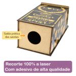 Puxa Saco Decorado Love Amarelo Mdf