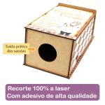 Puxa Saco Decorado Regras da Cozinha - Marrom