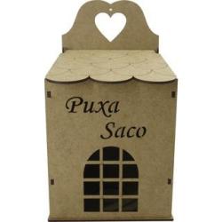 Puxa saco decorativo casinha mdf crú