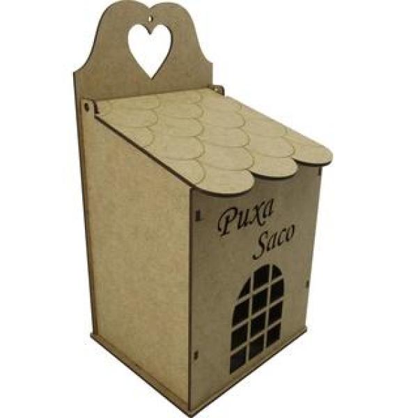 Puxa Saco Decorativo Casinha Mdf Crú