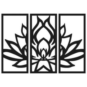 Quadro Decorativo Composto Recorte Lotus