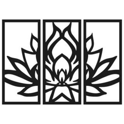 Quadro Decorativo Composto Recorte Lotus