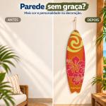 Quadro Placa Decorativa Recorte Decoração Prancha Flor Vermelha 
