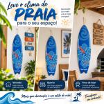 QUADRO PLACA PRANCHA FLOR AZUL MDF