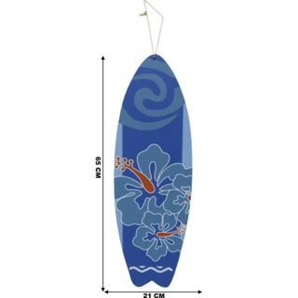 QUADRO PLACA PRANCHA FLOR AZUL MDF
