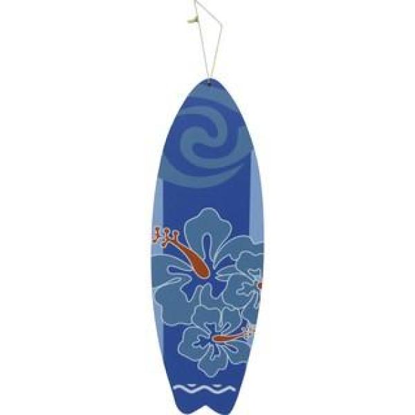 QUADRO PLACA PRANCHA FLOR AZUL MDF