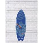 QUADRO PLACA PRANCHA FLOR AZUL MDF