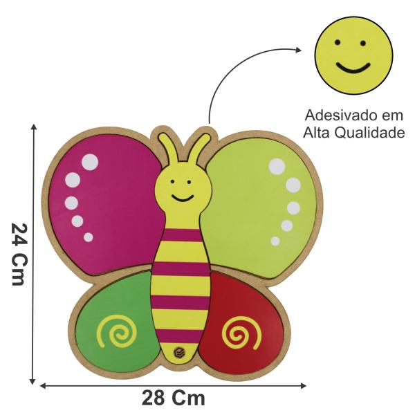 Quebra Cabeça Pedagógico Borboleta