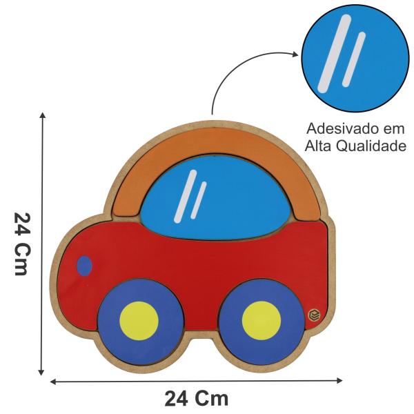 Quebra Cabeça Pedagógico carrinho