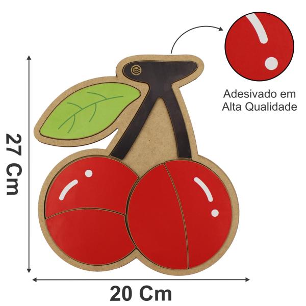 Quebra Cabeça Pedagógico cereja