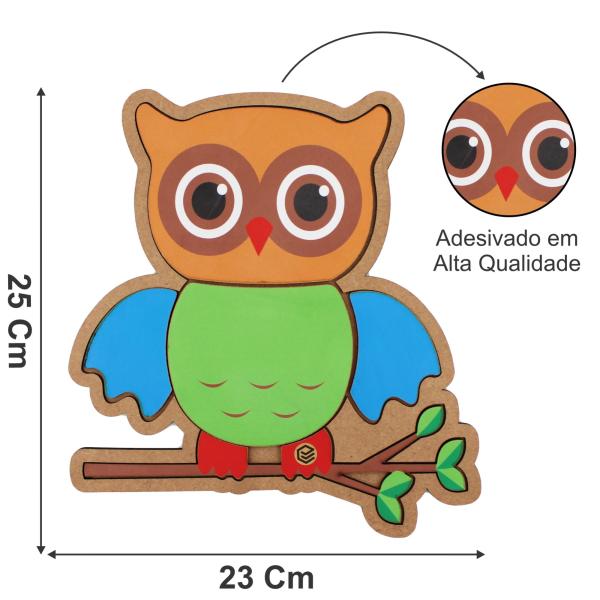 Quebra Cabeça Pedagógico coruja