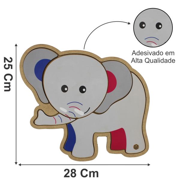 Quebra Cabeça Pedagógico Elefante
