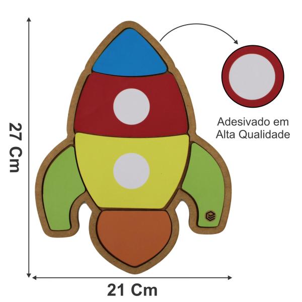 Quebra Cabeça Pedagógico Foguete