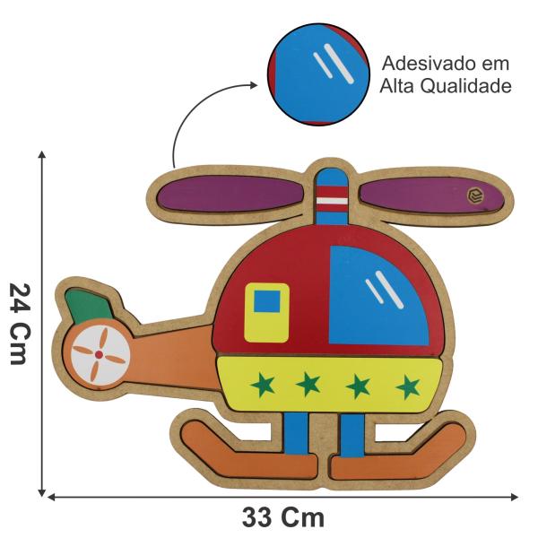 Quebra Cabeça Pedagógico  Helicóptero