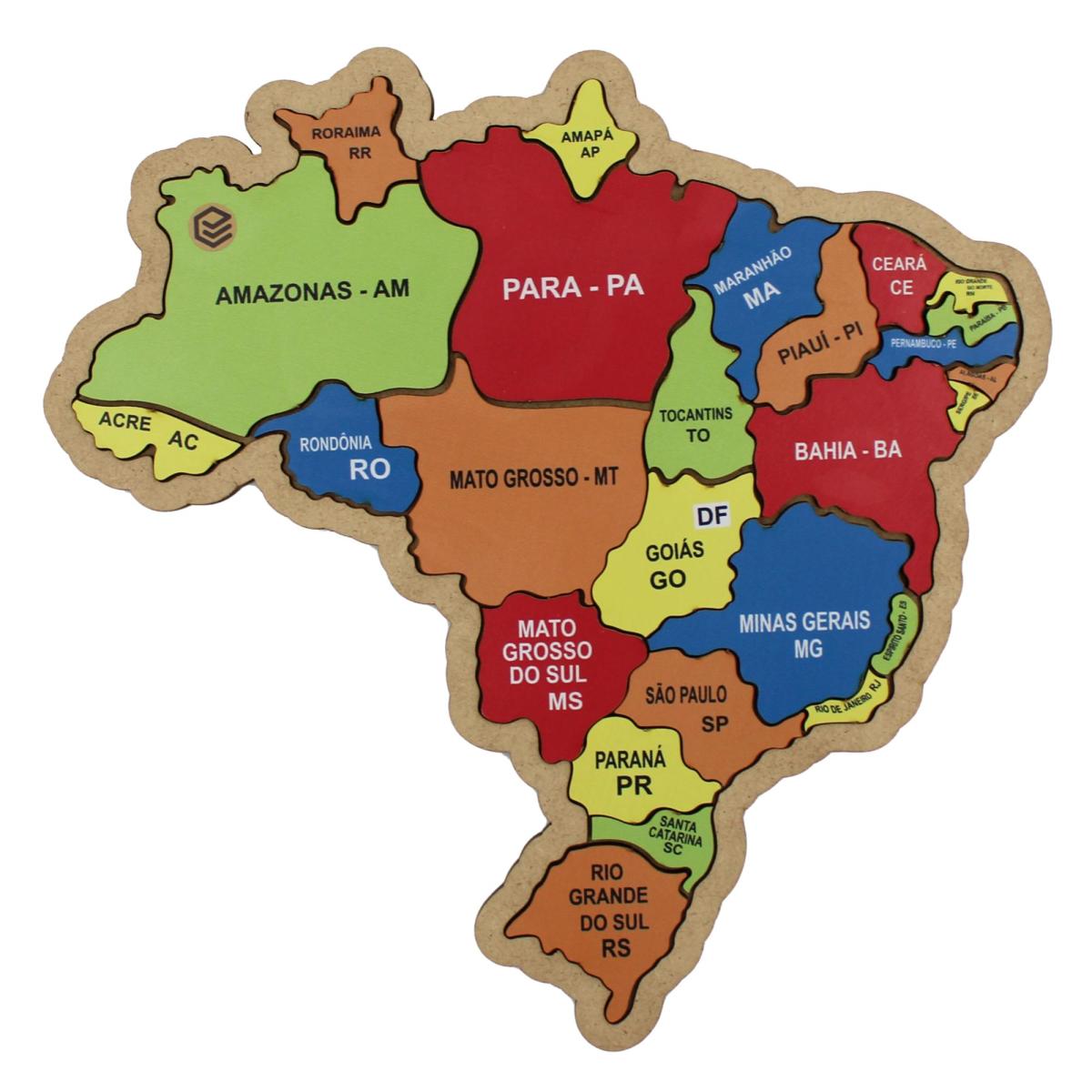 Quebra Cabeça Pedagógico Mapa do Brasil
