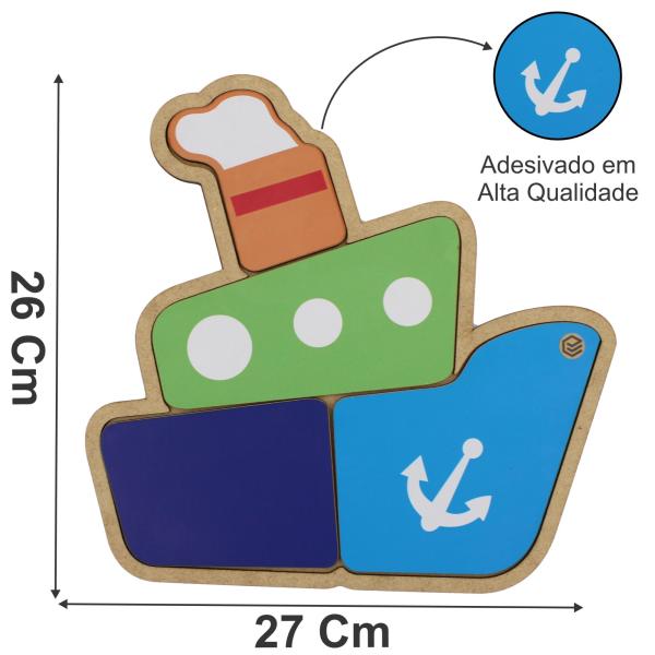 Quebra Cabeça Pedagógico navio