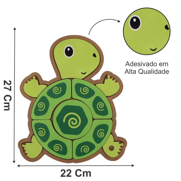 Quebra Cabeça Pedagógico tartaruga