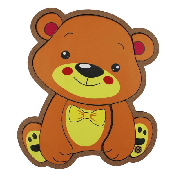 Quebra Cabeça Pedagógico Urso Pardo Mdf