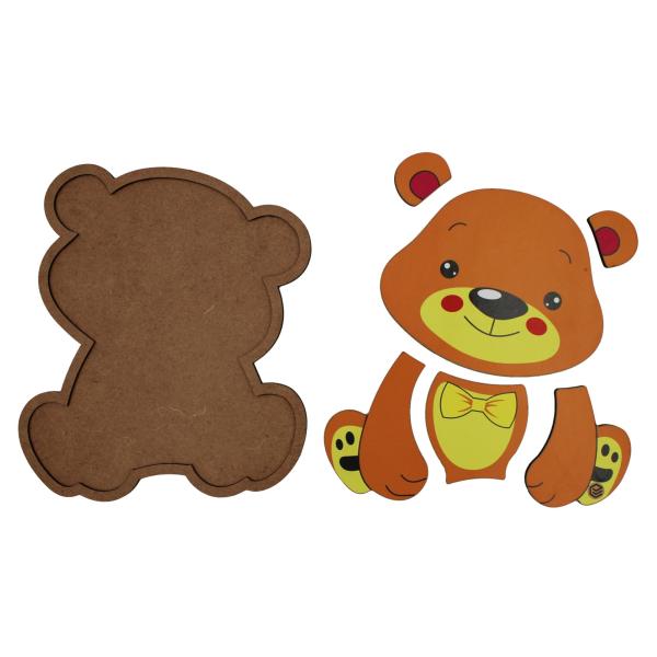 Quebra Cabeça Pedagógico Urso Pardo Mdf