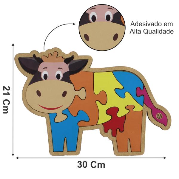 Quebra Cabeça Pedagógico Vaca