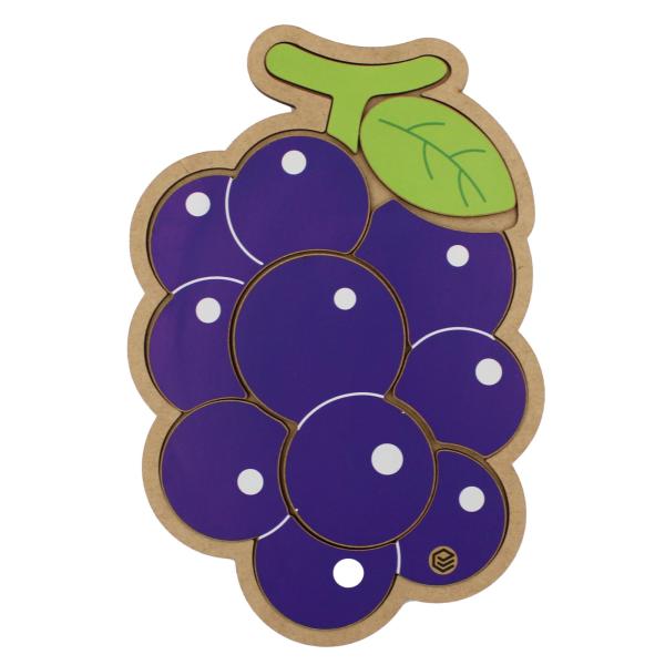 Quebra Cabeça Pedagógico Uva 